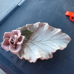 White and Pink Decorative Dish